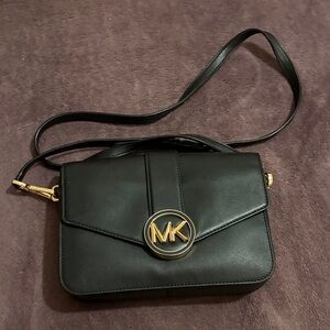Michael Kors Black and Gold Crossbody Bag
